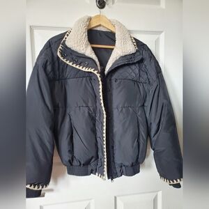 NEIGE WOMENS BLACK PUFFER JACKET SZ S